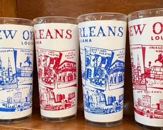 Vintage glasses from New Orleans great collection.