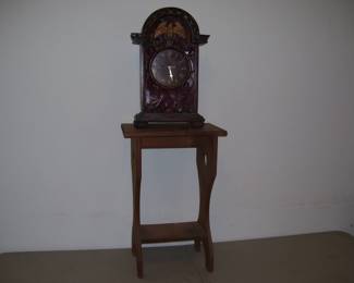 Mantle Clock with Carved Eagle Motiff
