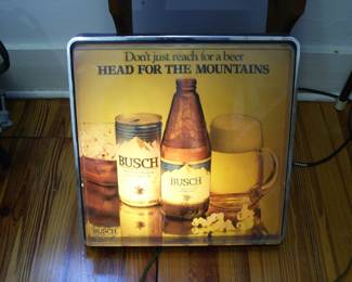Vintage Busch Beer Lighted Sign