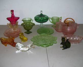 Vintage Colored Glassware