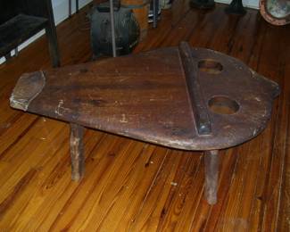 UNIQUE Antique Table Made from Foundry Bellows