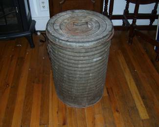 Vintage Metal Trash Can