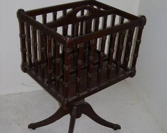 Vintage Solid Wood Magazine Rack