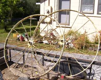 2 Antique Wagon Wheels