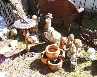 More Vintage Concrete Lawn Ornaments & Sundial