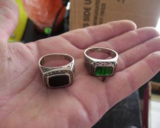 2 Men's Sterling Silver Rings