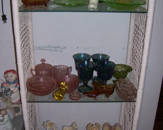 Vintage Colored Glassware - some of it Glows under blacklight