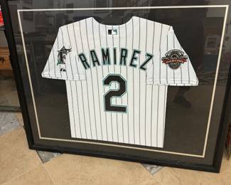 Marlins Shadow Box Framed Ramirez Shirt