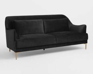 Black Velvet Couch Excellent Condition $175