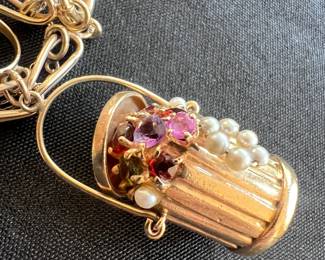 Really? French market flower basket in 14kt
