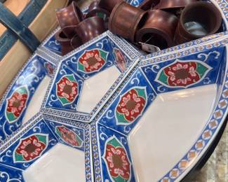 Asian serving on a spinner