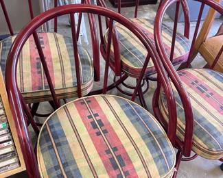 Metal chairs replacement cushions would be a fun project
