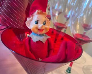 Vintage 1960's Elf for your Shelf or Martini!