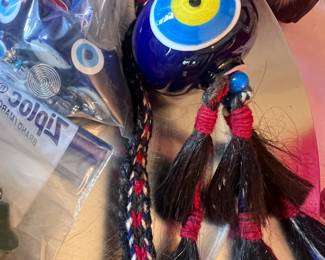 Greece - Evil Eye Ornament with real horse hair