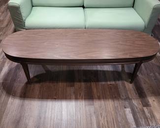61 LateMidCenturyLongOvalWoodCoffeeTable