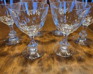 171 6TiffinFranciscanCrystalWineGlassesMtVernonPattern