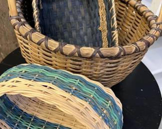115 ThreeVintageHandCraftedBaskets