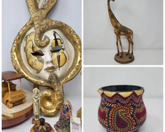 67 GiraffeSculptureWrappedTribalVesselOtherDecorativeItems