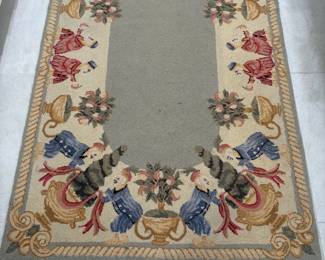 Oriental Hand Tufted Wool Area Rug