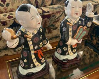 Andrea Vintage Twin Chinese Boys with Bases