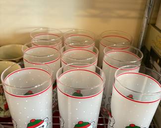 Frosted Teddy Bear Tumblers, Set of 9