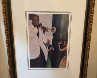 Custom Framed Art Jazz Scene Signed & Numbered 295/1000 by Frank Kelley, Jr.