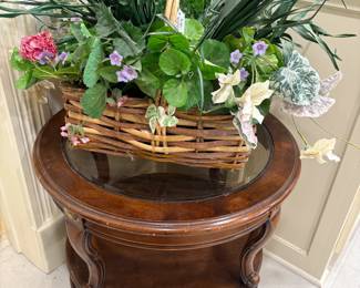 Gordon’s Furniture Mahogany 3 Tier Glass Top Table