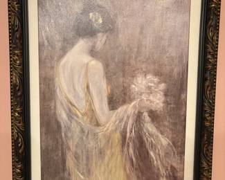 Signed L. Carson Painting “Shimmer” on Canvas Board