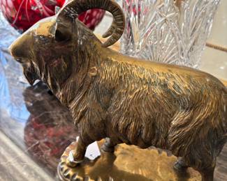 Brass Goat Sculpture 