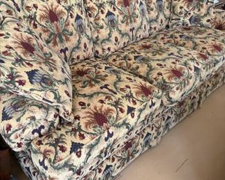 Massoud Tapestry Upholstered 3 Seat Sofa with 2 Decorative Pillows 