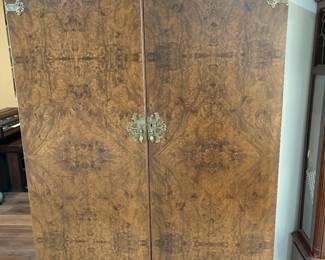 Art Deco Burr Walnut Double Wardrobe, England