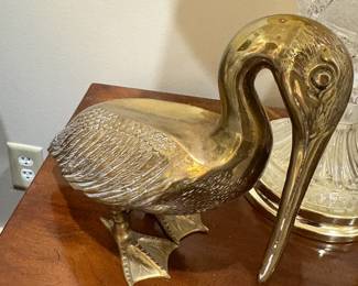 Vintage Brass Pelican