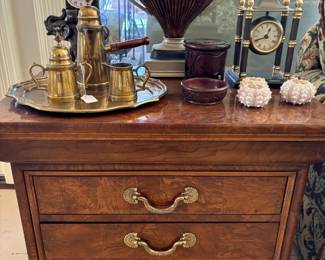 Henredon Charles X Collection Burled Nightstand/End Table