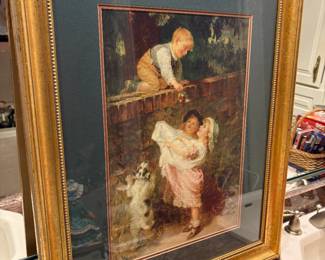 Custom Framed Lithograph “Cherry Picker”