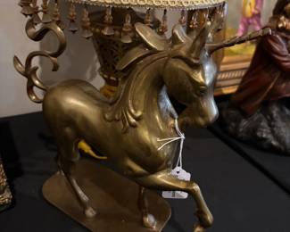 Solid Brass Unicorn Statue 