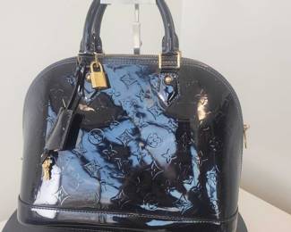 Louis Vuitton Alma PM Monogram Vernis Black Patent Leather Handbag - Retail: $1,800