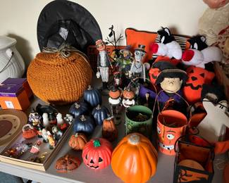Many Halloween- and autumn-themed items.
