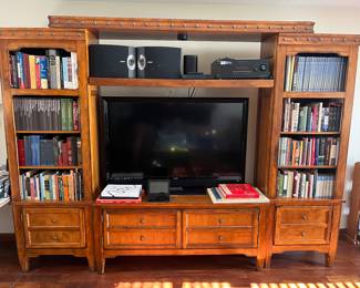 Impressive entertainment center.