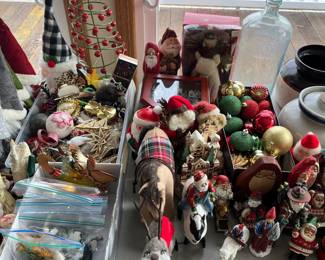 Hundreds of Christmas items and decor.