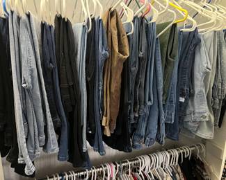 Hundreds of pieces of quality/name-brand women’s clothing and accessories.