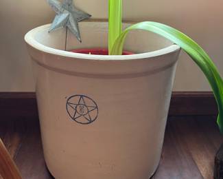 Vintage five-gallon crock.