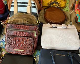 50+ handbags/purses, including Radley, Brighton, Brahmin, Vince Camuto, Patricia Nash, Kate Spade, Michael Kors, Dooney & Bourke, and more.