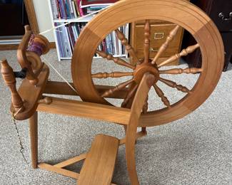 Sanford traditional spinning wheel.