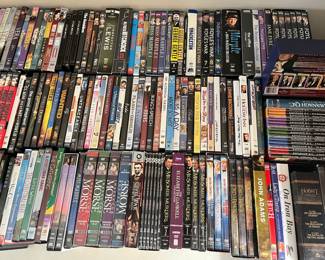 Large collection of DVDs, including many box sets.