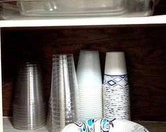 244 Cabinet Lot of Assorted Items (2 shelves)