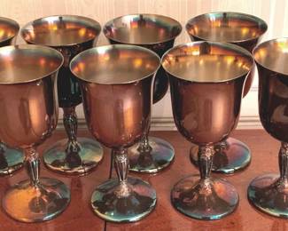 52 8 Silver Plated Goblets - 6.5" Tall