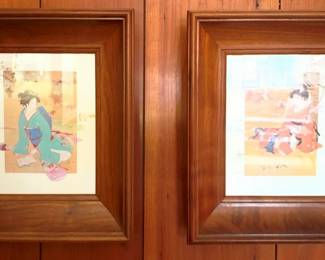 186 2 Framed Prints - 14.5" x 12.5"