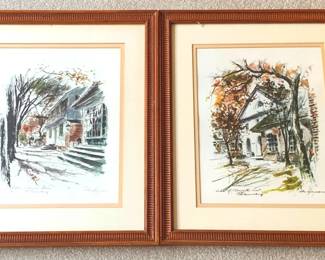 82 2 Williamsburg Framed Prints - 19" x 16"