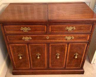 36 Henredon Flip Top Server - 36" x 31" x 18" Banded Inlaid - 48th Century Portfolio