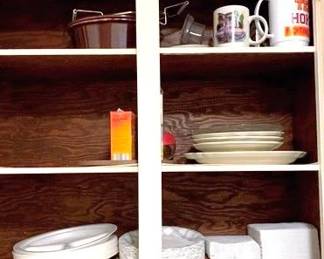 243 Cabinet Lot of Assorted Items (3 shelves)